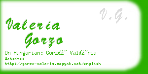 valeria gorzo business card